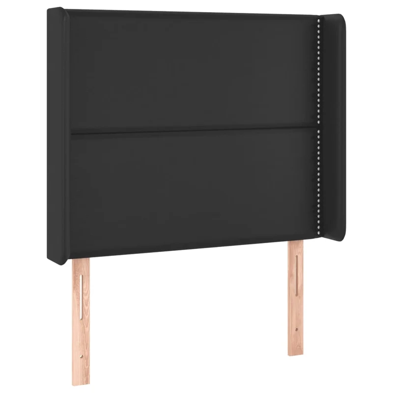 Tête de lit accessoire couchage chambre à coucher meuble à LED 93 x 16 x 118/128 cm synthétique noir TDL0200523