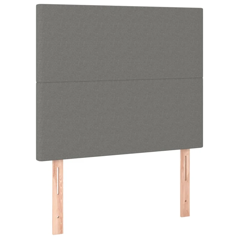 Cadre de lit LED avec sommier tête de lit matelas 100x200 cm tissu gris foncé TDL0208432