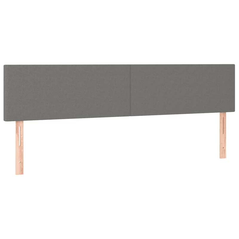 Cadre de lit LED avec sommier tête de lit matelas 200x200 cm tissu gris foncé TDL0208294