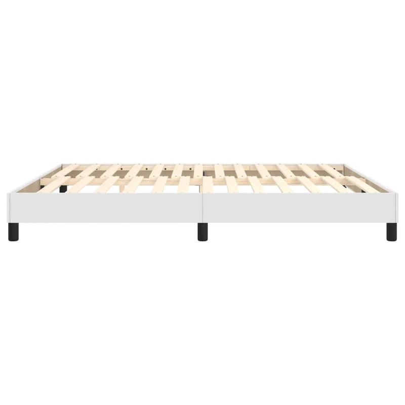 Sommier à lattes sur pieds cadre de lit 180x200 cm synthétique blanc TDL0207360