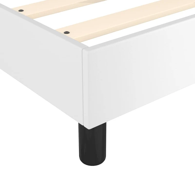 Sommier à lattes sur pieds cadre de lit 180x200 cm synthétique blanc TDL0207360