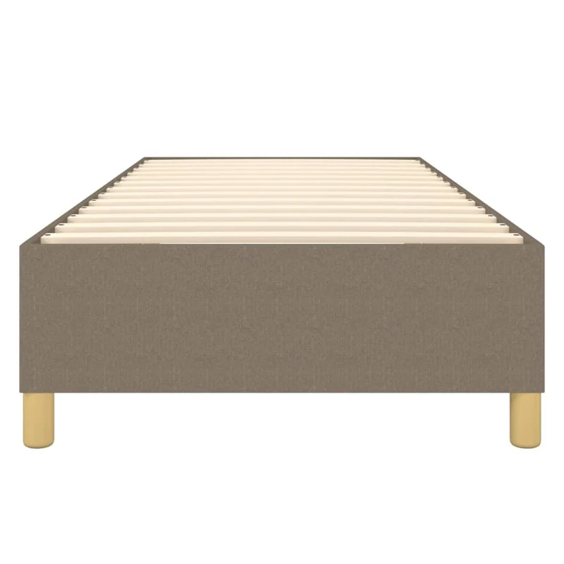 Sommier à lattes sur pieds cadre de lit 90x200 cm tissu taupe TDL0206917