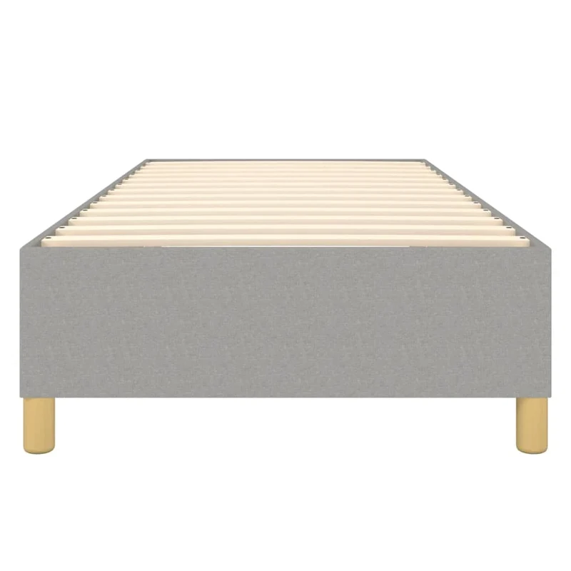 Sommier à lattes sur pieds cadre de lit 90x190 cm tissu gris clair TDL0207161