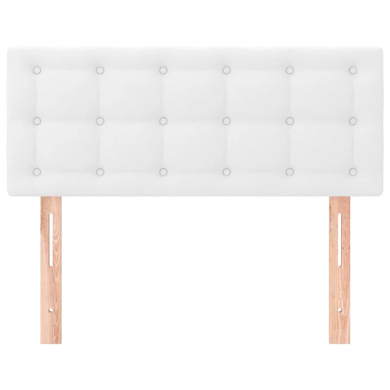Tête de lit accessoire couchage chambre à coucher meuble capitonné 100 x 5 x 78/88 cm synthétique blanc TDL0203969