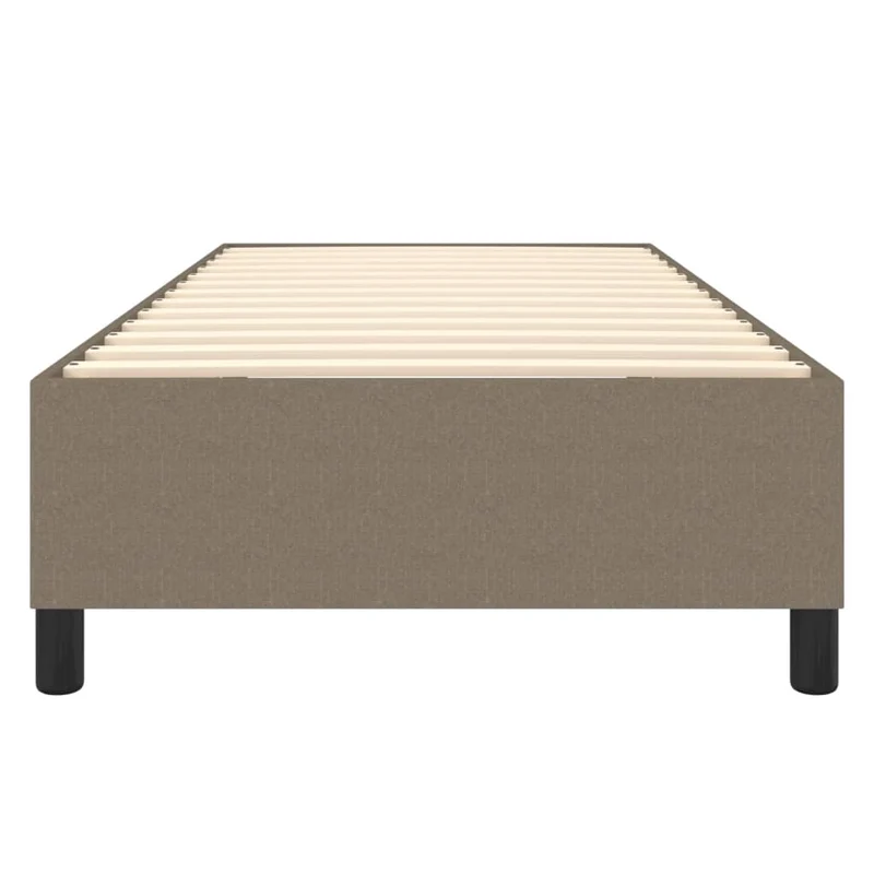Sommier à lattes sur pieds cadre de lit 90x190 cm tissu taupe TDL0206918