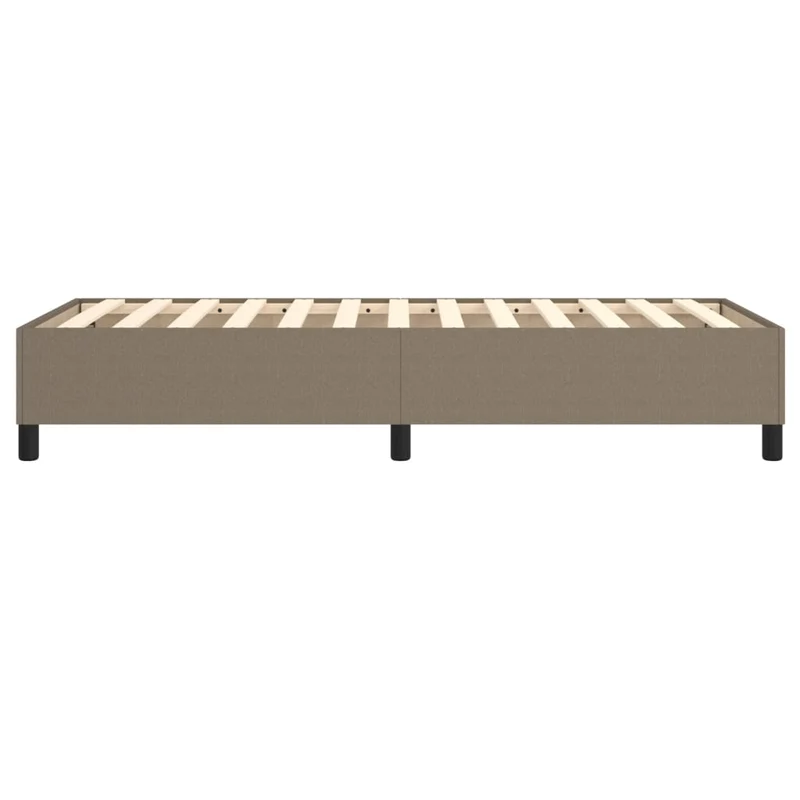 Sommier à lattes sur pieds cadre de lit 90x190 cm tissu taupe TDL0206918