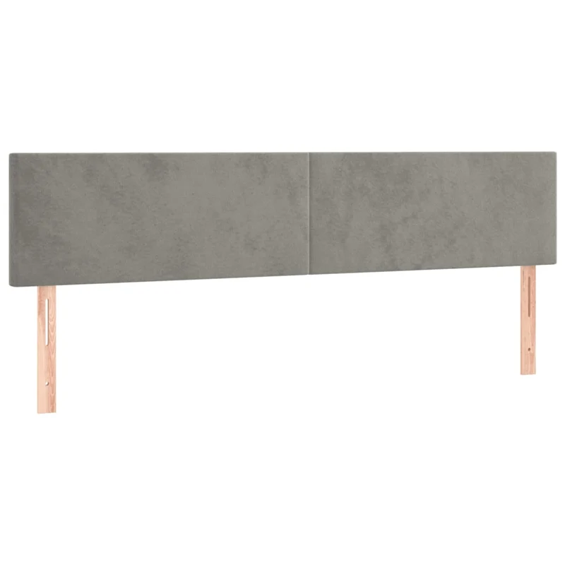 Cadre de lit LED avec sommier tête de lit matelas surmatelas 200x200 cm tissu velours gris clair TDL0207773