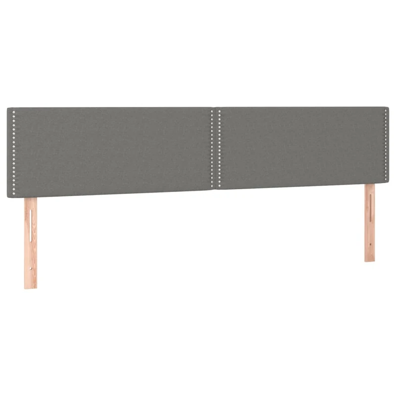 Cadre de lit LED avec sommier tête de lit matelas 200x200 cm tissu gris foncé TDL0208299