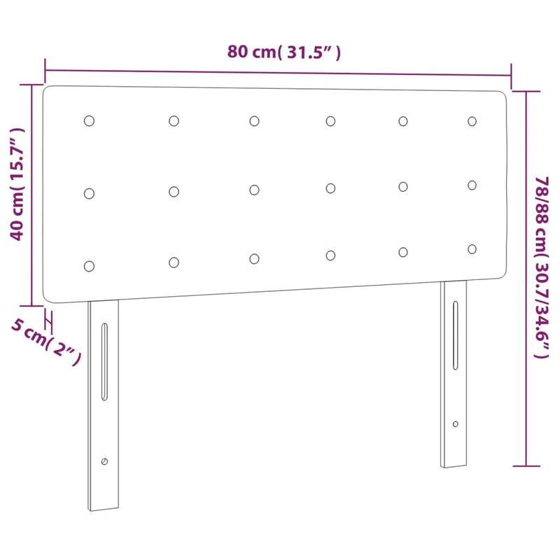 Tête de lit accessoire couchage chambre à coucher meuble 80 x 5 x 78/88 cm tissu velours gris foncé TDL0203177