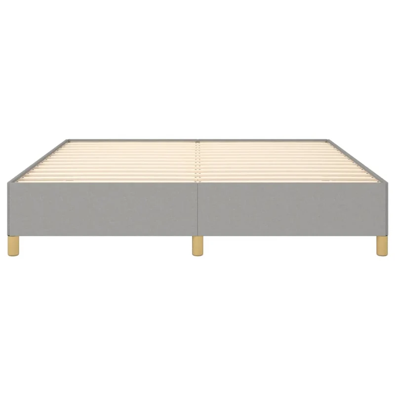 Sommier à lattes sur pieds cadre de lit 180x200 cm tissu gris clair TDL0207179