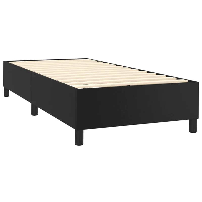 Sommier à lattes sur pieds cadre de lit 80x200 cm synthétique noir TDL0206987