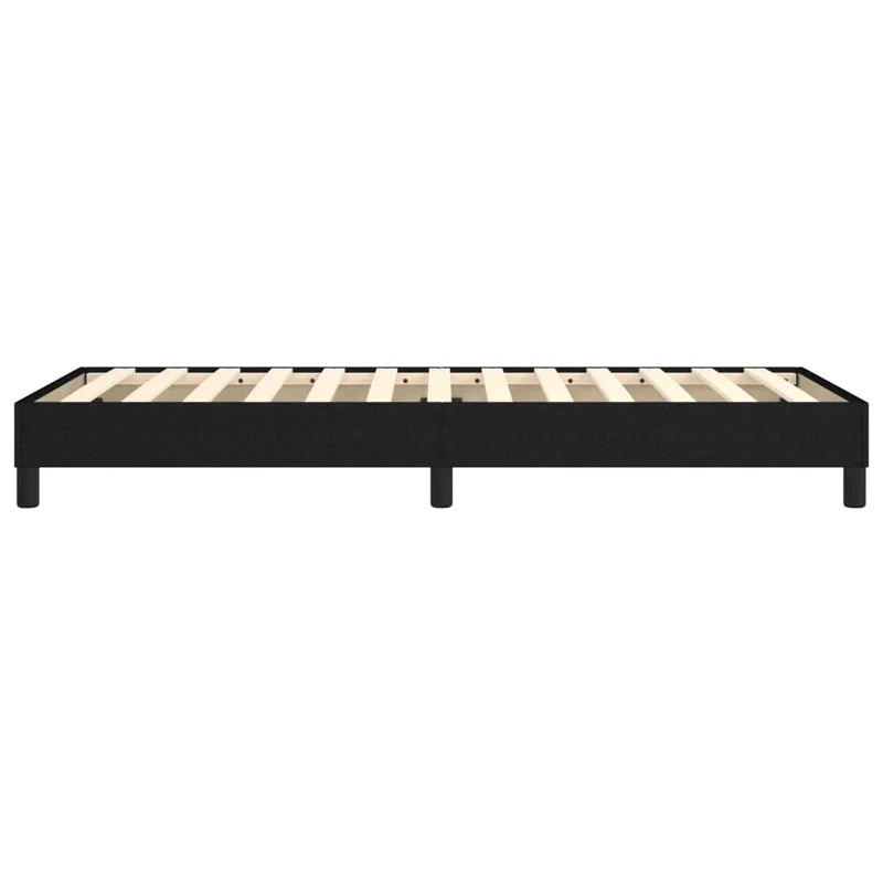 Sommier à lattes sur pieds cadre de lit 90x190 cm tissu noir TDL0206976