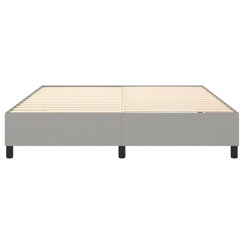 Sommier à lattes sur pieds cadre de lit 160x200 cm tissu gris clair TDL0207185