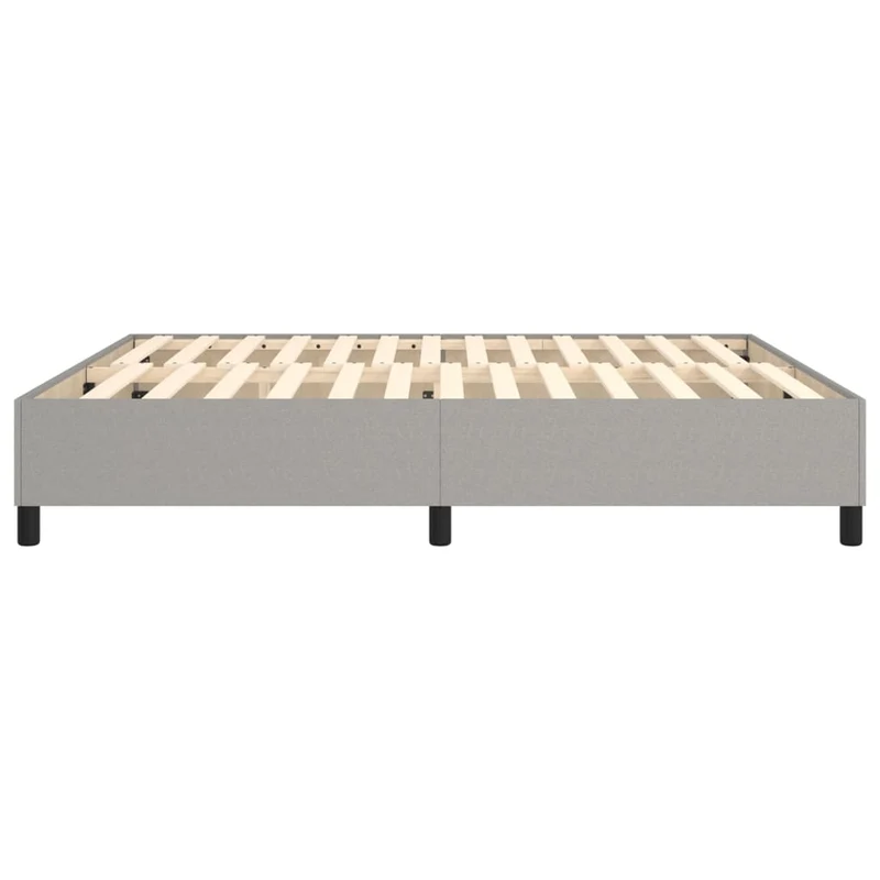 Sommier à lattes sur pieds cadre de lit 160x200 cm tissu gris clair TDL0207185