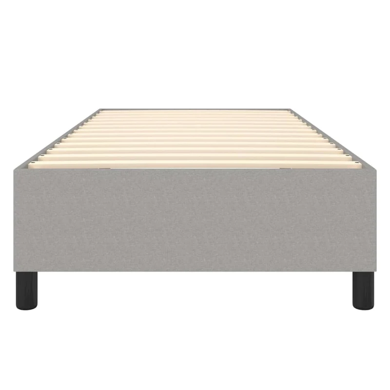 Sommier à lattes sur pieds cadre de lit 80x200 cm tissu gris clair TDL0207169