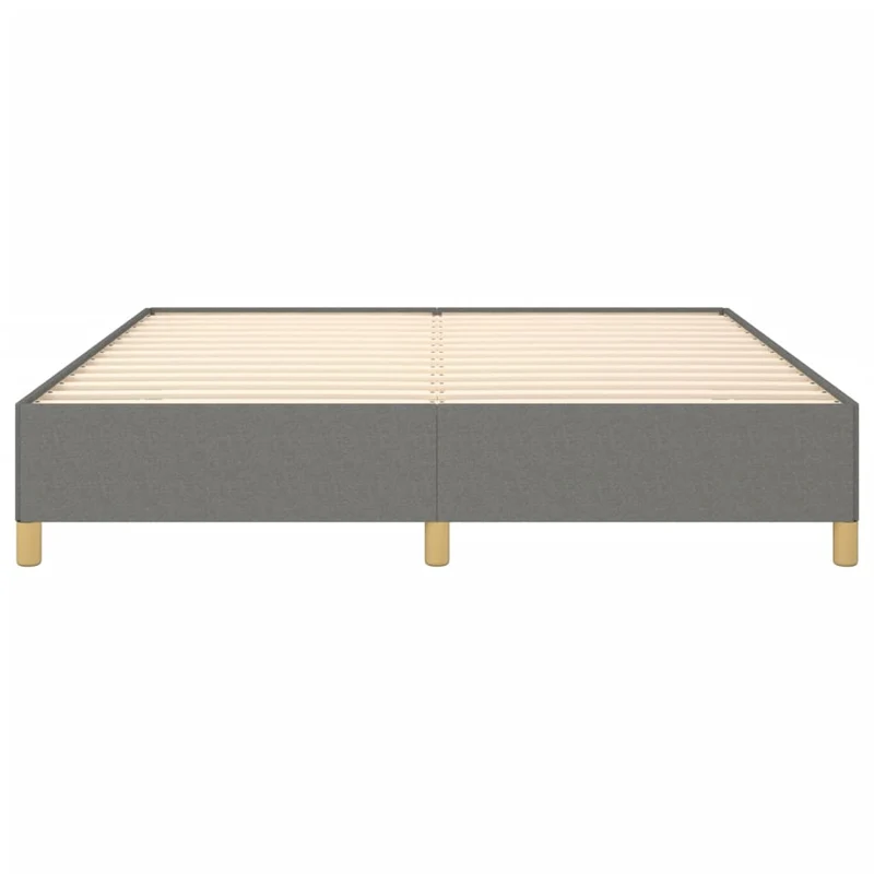 Sommier à lattes sur pieds cadre de lit 180x200 cm tissu gris foncé TDL0207121