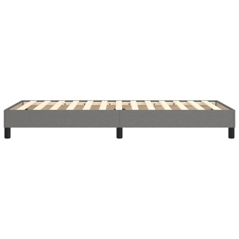 Sommier à lattes sur pieds cadre de lit 100x200 cm tissu gris foncé TDL0207150