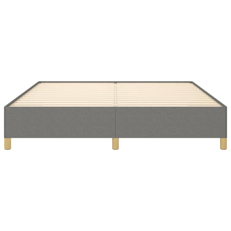 Sommier à lattes sur pieds cadre de lit 160x200 cm tissu gris foncé TDL0207128