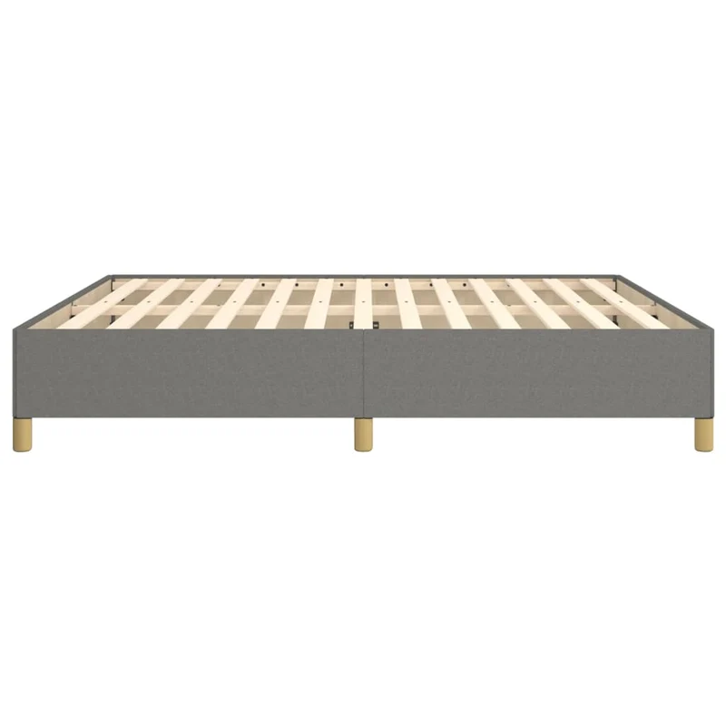 Sommier à lattes sur pieds cadre de lit 160x200 cm tissu gris foncé TDL0207128