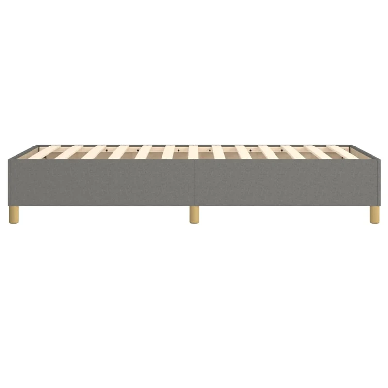 Sommier à lattes sur pieds cadre de lit 90x190 cm tissu gris foncé TDL0207102