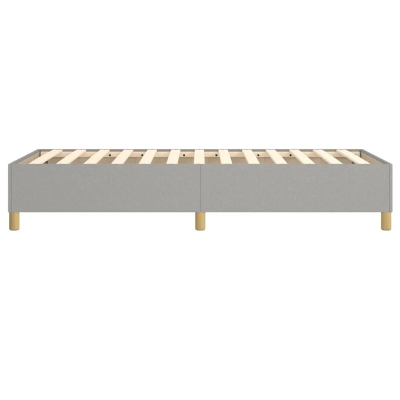 Sommier à lattes sur pieds cadre de lit 90x200 cm tissu gris clair TDL0207158
