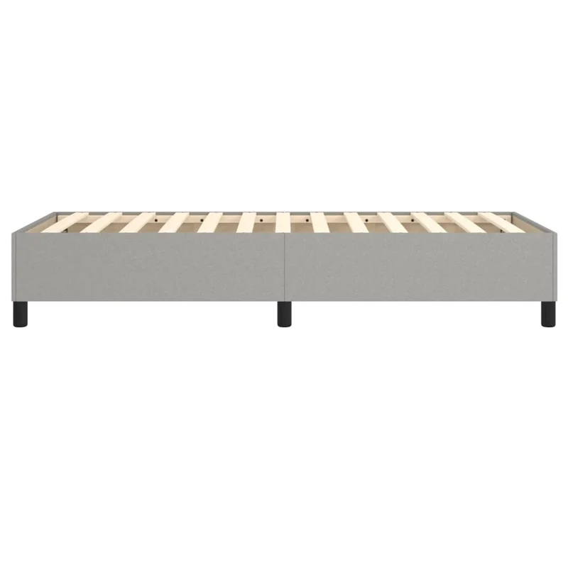 Sommier à lattes sur pieds cadre de lit 90x200 cm tissu gris clair TDL0207155