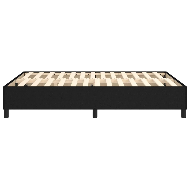 Sommier à lattes sur pieds cadre de lit 140x200 cm tissu noir TDL0207014