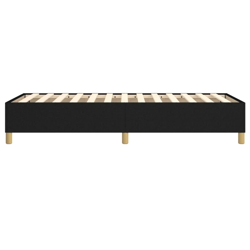 Sommier à lattes sur pieds cadre de lit 80x200 cm tissu noir TDL0206984
