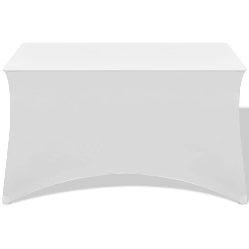 Housses extensibles pour table 2 pièces 120x60,5x74 cm Blanc DEC022427