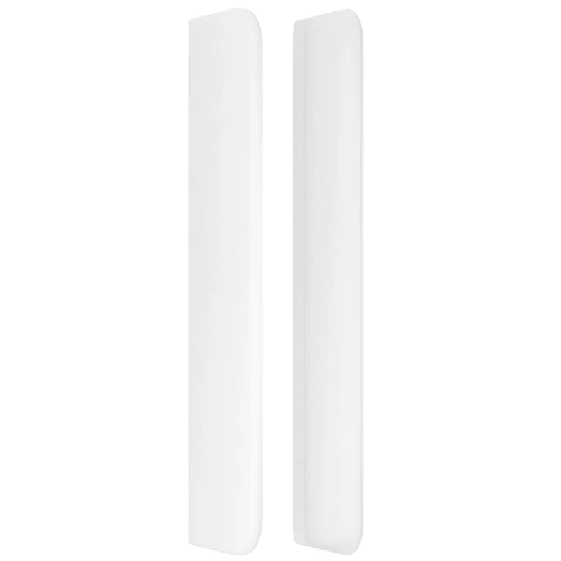 Tête de lit accessoire couchage chambre à coucher meuble avec rebord latéral 93 x 16 x 118/128 cm synthétique blanc TDL0205768