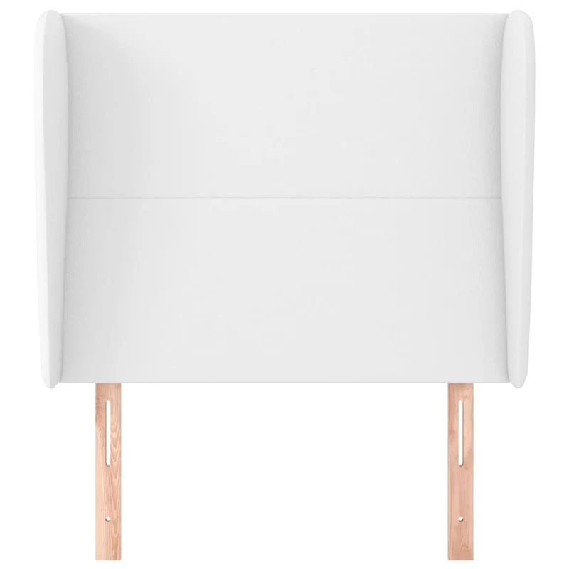 Tête de lit accessoire couchage chambre à coucher meuble avec rebord latéral 93 x 23 x 118/128 cm synthétique blanc TDL0205764