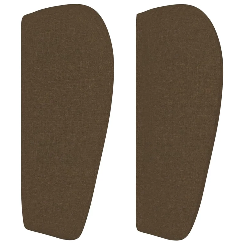 Tête de lit accessoire couchage chambre à coucher meuble avec rebord latéral 93 x 23 x 78/88 cm tissu marron foncé TDL0204637