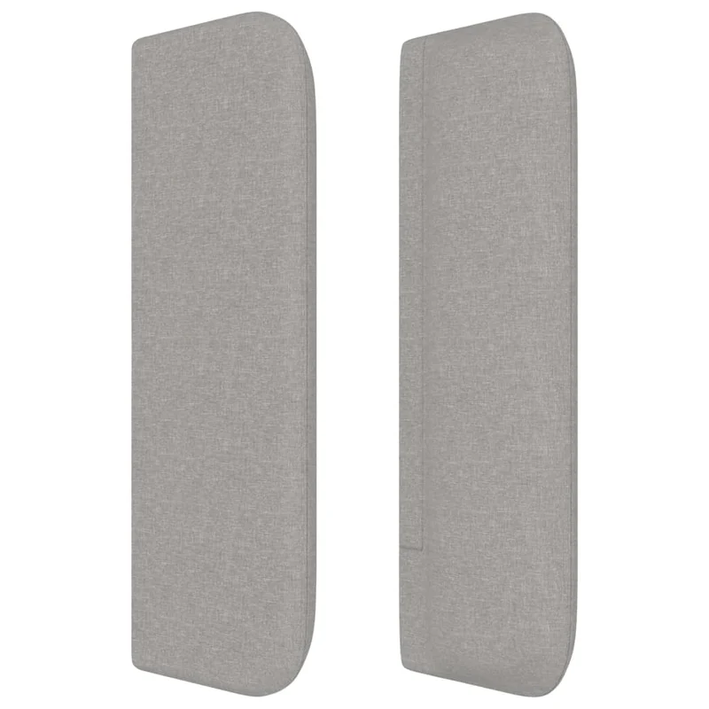 Tête de lit accessoire couchage chambre à coucher meuble capitonné avec rebord latéral 93 x 16 x 78/88 cm tissu gris clair TDL0205098