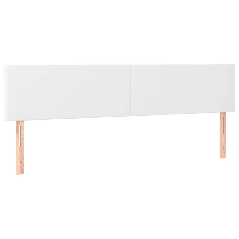 Tête de lit accessoire couchage chambre à coucher meuble 2 parties 100 x 5 x 78/88 cm synthétique blanc TDL0206593