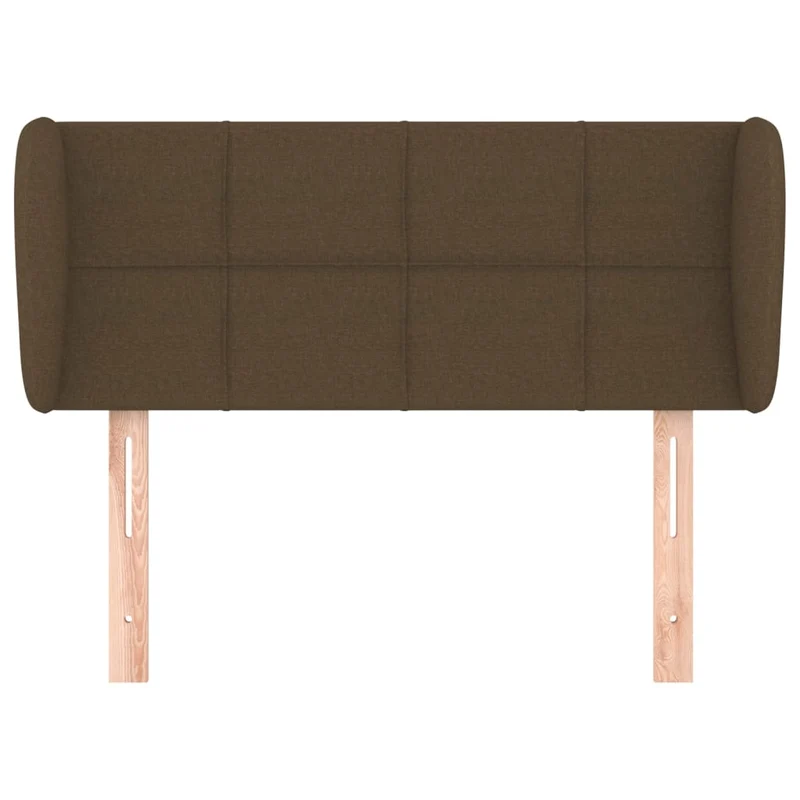 Tête de lit accessoire couchage chambre à coucher meuble avec rebord latéral 93 x 23 x 78/88 cm tissu marron foncé TDL0204639