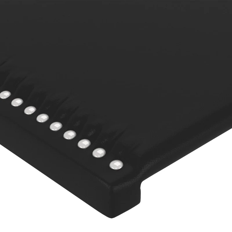 Tête de lit accessoire couchage chambre à coucher meuble avec rebord latéral 83 x 16 x 78/88 cm synthétique noir TDL0204455