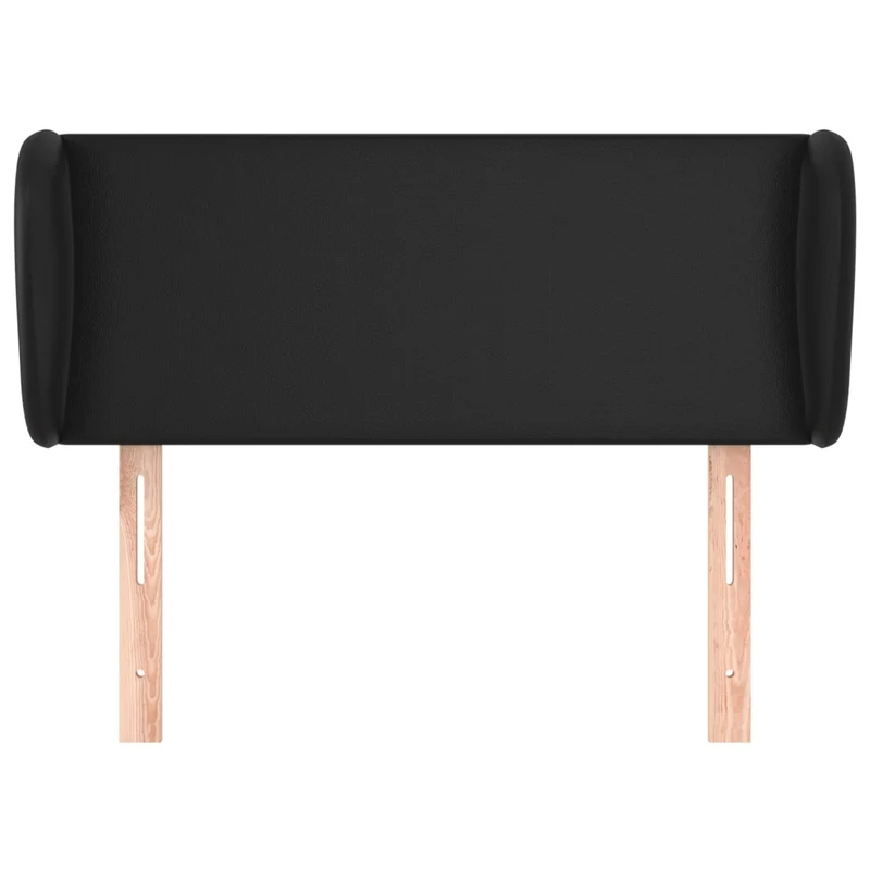 Tête de lit accessoire couchage chambre à coucher meuble avec rebord latéral 93 x 23 x 78/88 cm synthétique noir TDL0204386
