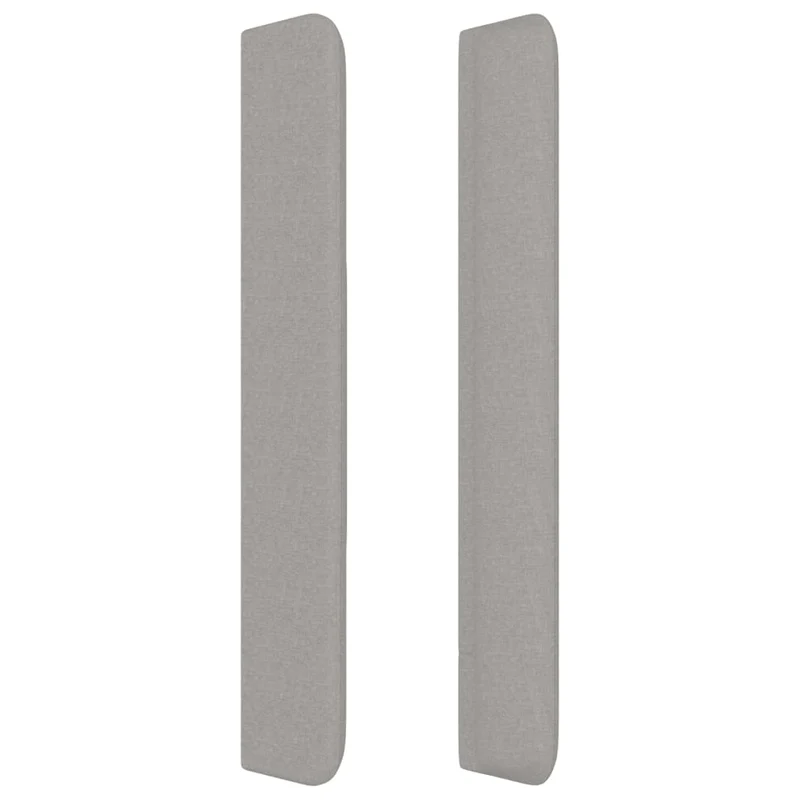 Tête de lit accessoire couchage chambre à coucher meuble capitonné avec rebord latéral 103 x 16 x 118/128 cm tissu gris clair TDL0205326