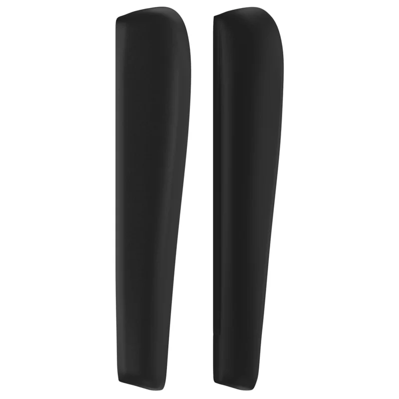 Tête de lit accessoire couchage chambre à coucher meuble capitonné avec rebord latéral 103 x 23 x 118/128 cm synthétique noir TDL0204606