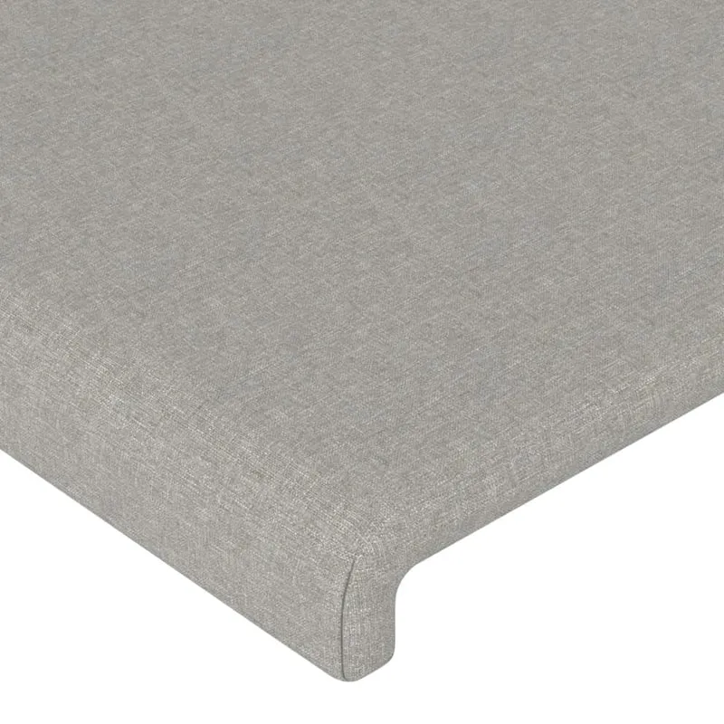 Tête de lit accessoire couchage chambre à coucher meuble 2 parties 100 x 5 x 78/88 cm tissu gris clair TDL0206459