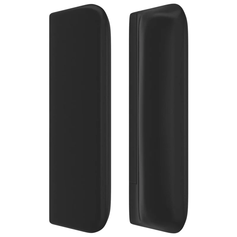 Tête de lit accessoire couchage chambre à coucher meuble avec rebord latéral 83 x 16 x 78/88 cm synthétique noir TDL0204456
