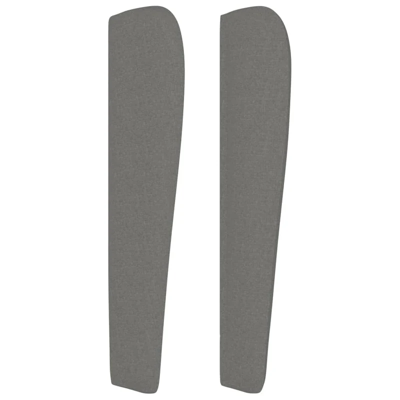 Tête de lit accessoire couchage chambre à coucher meuble avec rebord latéral 103 x 23 x 118/128 cm tissu gris foncé TDL0205048
