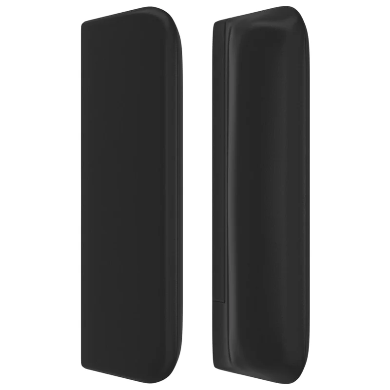 Tête de lit accessoire couchage chambre à coucher meuble avec rebord latéral 93 x 16 x 78/88 cm synthétique noir TDL0204407
