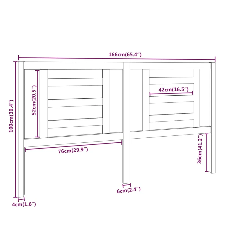 Tête de lit accessoire couchage chambre à coucher meuble 166 x 4 x 100 cm bois de pin blanc TDL0203796