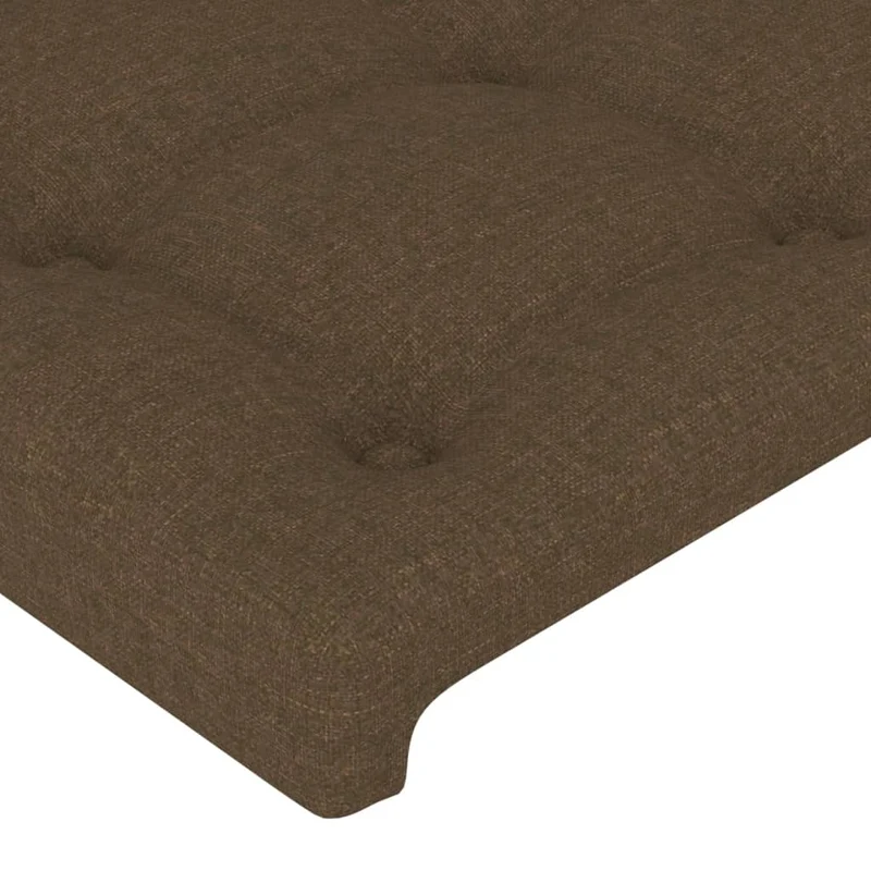 Tête de lit accessoire couchage chambre à coucher meuble 100 x 5 x 78/88 cm tissu marron foncé TDL0203138