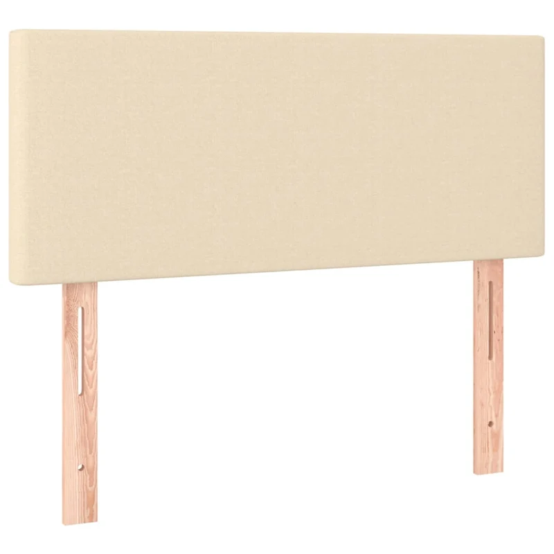 Tête de lit accessoire couchage chambre à coucher meuble 100 x 5 x 78/88 cm tissu crème TDL0203580