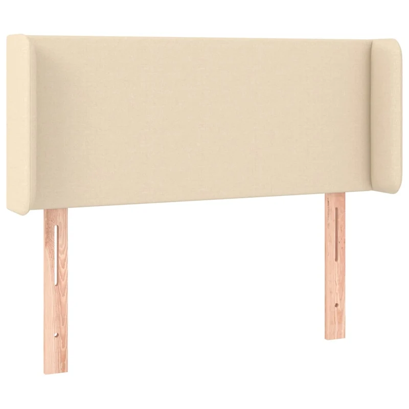 Tête de lit accessoire couchage chambre à coucher meuble à LED 93 x 16 x 78/88 cm tissu crème TDL0201517