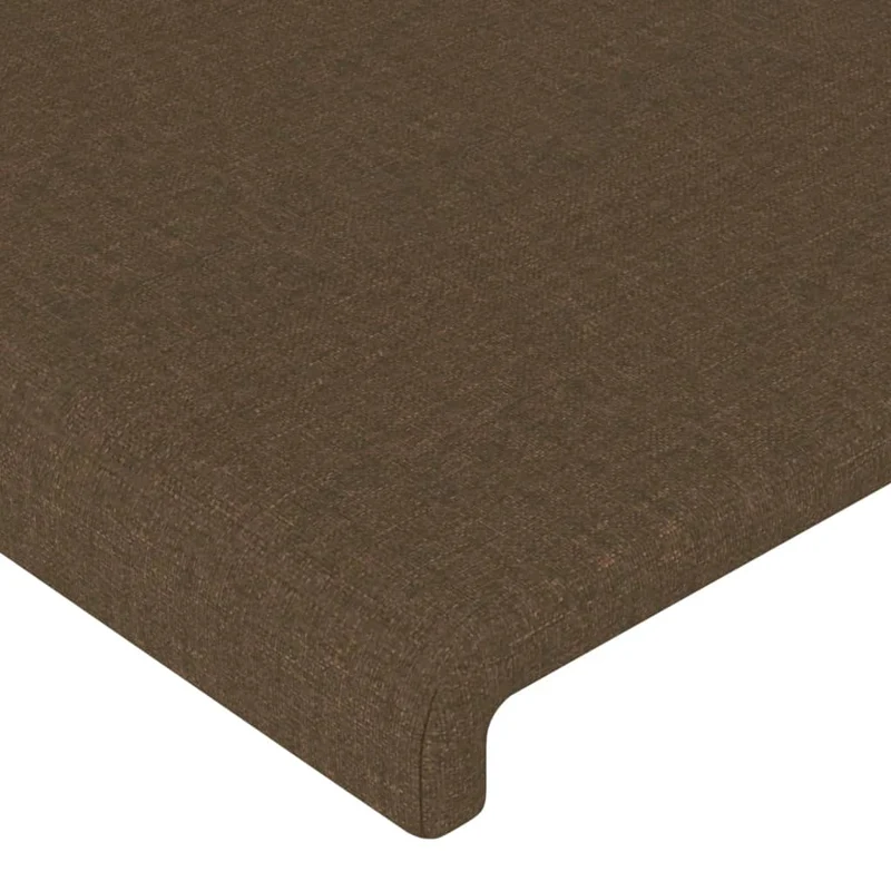Tête de lit accessoire couchage chambre à coucher meuble 100 x 5 x 78/88 cm tissu marron foncé TDL0203134