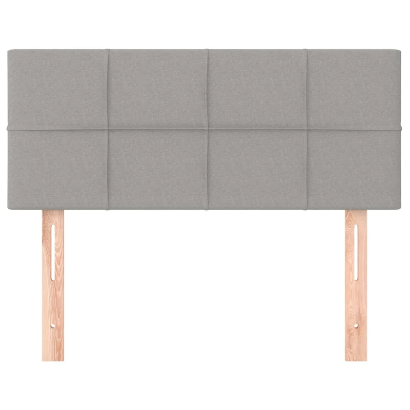 Tête de lit accessoire couchage chambre à coucher meuble 100 x 5 x 78/88 cm tissu gris clair TDL0203235