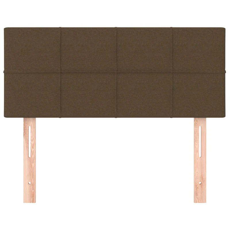 Tête de lit accessoire couchage chambre à coucher meuble 100 x 5 x 78/88 cm tissu marron foncé TDL0203137